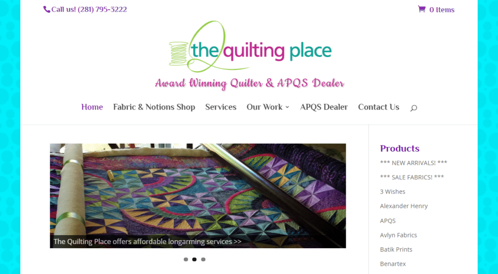The Quilting Place website